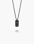 Dogtag necklace Black Agate | Black
