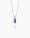 Dogtag necklace Lapis-Lazuli | Silver