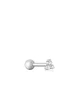 Silver Trio Sparkle Barbell Single Earring