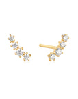 Gold Sparkle Climber Studs
