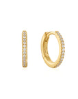 Gold Classic Pavé Huggies