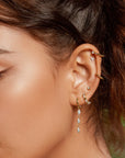 Gold Pavé Sparkle Drop Huggies