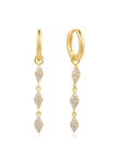 Gold Pavé Sparkle Drop Huggies