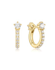 Gold Sparkling Pavé Huggie Hoop Earrings