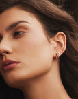 Gold Sparkling Pavé Huggie Hoop Earrings