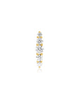 Gold Bar Barbell Single Earring
