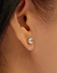 Gold Just You Solitaire Stud Earrings