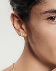 Gold Pavé Dome Stud Earrings
