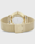 Minuit Watch Mesh, Black, Gold Colour