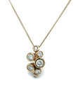 9ct Gold Diamond Cluster Pendant