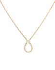 9ct Yellow Gold Pear Drop Diamond Pendant