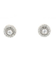 9ct White Gold CZ Studs