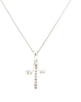 18ct White Gold Diamond Cross Pendant