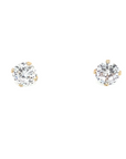 9ct Yellow Gold Round CZ Studs