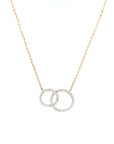 9ct Yellow Gold Diamond Interlocking Circle Pendant