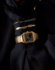 Gracieuse Watch Steel, Black, Gold Colour