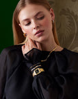 Gracieuse Watch Steel, Black, Gold Colour