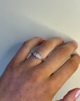 Ana - Yellow Gold Three Stone Cluster Earth Grown Diamond Ring