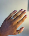 Evelyn - Platinum Three Stone Princess Cut Halo Earth Grown Diamond Ring