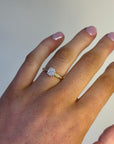 Megan - 18ct Yellow Gold Round Brilliant Halo Earth Grown Ring