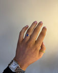 Charlotte - 18ct White Gold Tanzanite and Diamond Earth Grown Diamond Ring