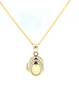 9ct gold CZ locket