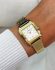 Gracieuse Petite Watch Steel, White, Gold Colour