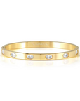 PRETTY BANGLES RIGID BRACELET, YELLOW PVD WITH CZ STONES