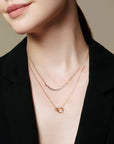 Gold Arc Pavé Necklace