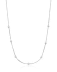 Silver Modern Beaded Necklace