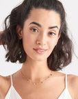 Gold Geometry Mixed Discs Necklace