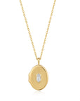 Gold Sparkle Locket Pendant Necklace