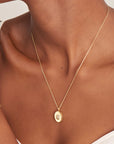 Gold Sparkle Locket Pendant Necklace