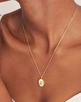Gold Sparkle Locket Pendant Necklace