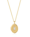 Gold Sparkle Locket Pendant Necklace