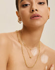 Gold Twisted Wave Chain Necklace