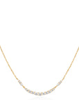 Gold Arc Pavé Necklace