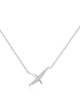 Silver Kiss Pavé Necklace