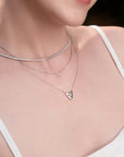 Silver Kiss Pavé Necklace