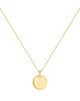Gold Disc Pendant Necklace