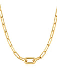 Gold Linked Chunky Chain Necklace