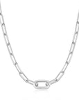 Silver Linked Chunky Chain Necklace