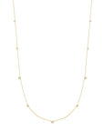 Gold Bezel Cubic Zirconia Station Necklace