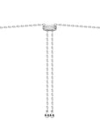 Silver Bezel Cubic Zirconia Station Necklace