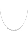 Silver Pavé Multi Beaded Chain Necklace