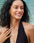 Gold Classic Bezel-Set Solitaire Necklace