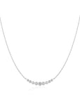 Silver Graduated Bezel-Set Necklace