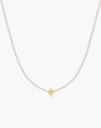 Gold Twist & Glass Pearl Beaded Necklace