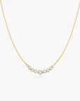 Gold Graduated Pavé Arc Necklace