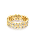 Gold Double Row Bezel Ring